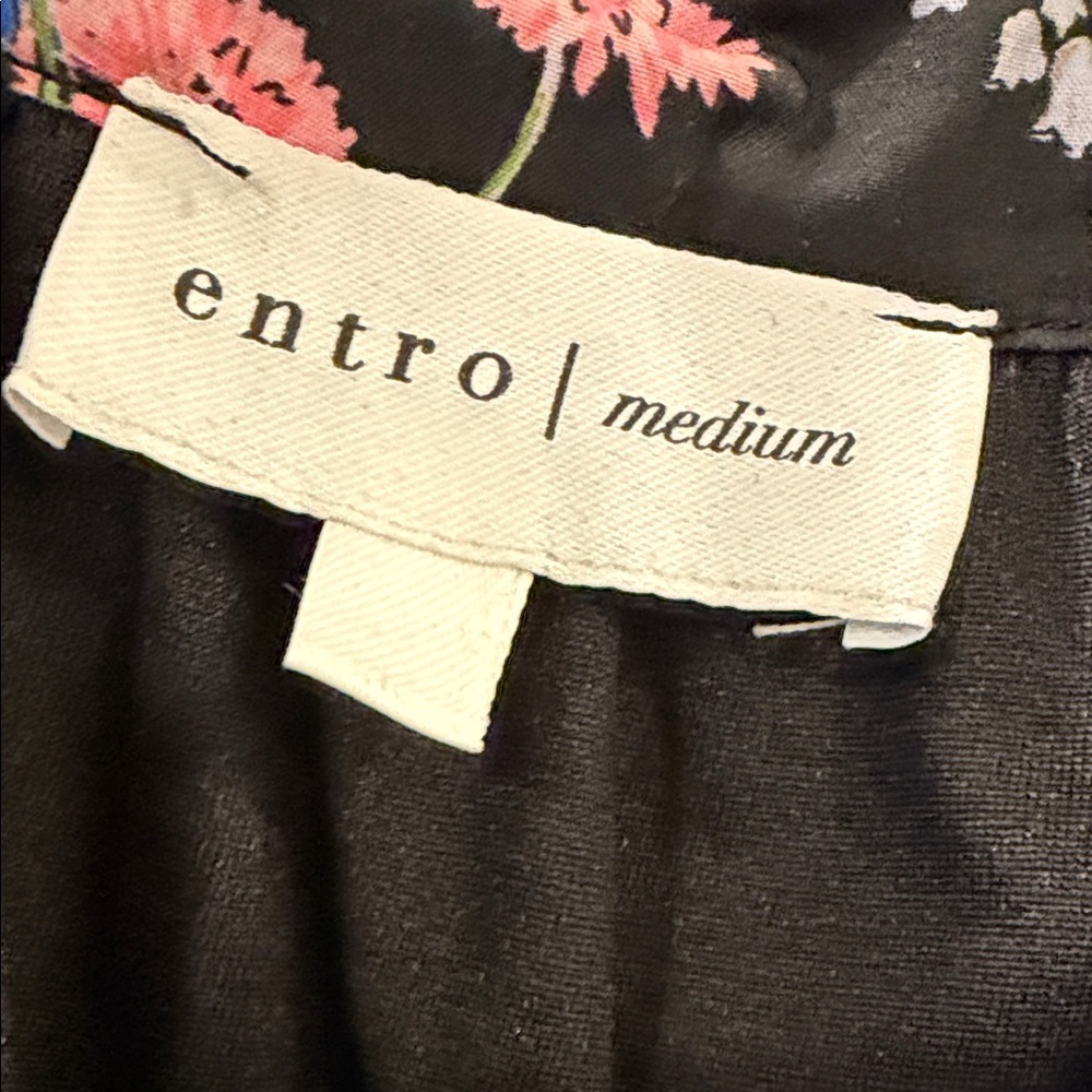 Entro Black Floral Kids Dress - Picture 3 of 5